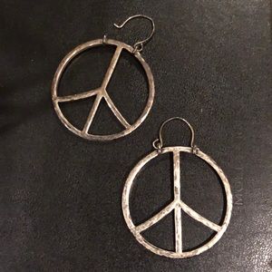 Peace sign earrings